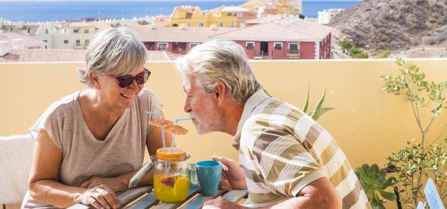 Retired Couple on Vacation