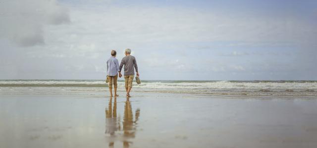 Retired Couple on a Beach