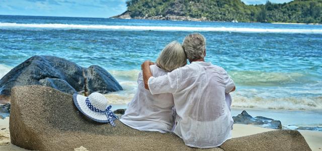 Retired Couple on a Beach